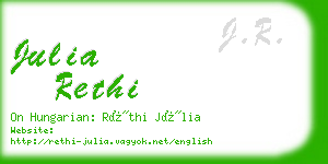 julia rethi business card